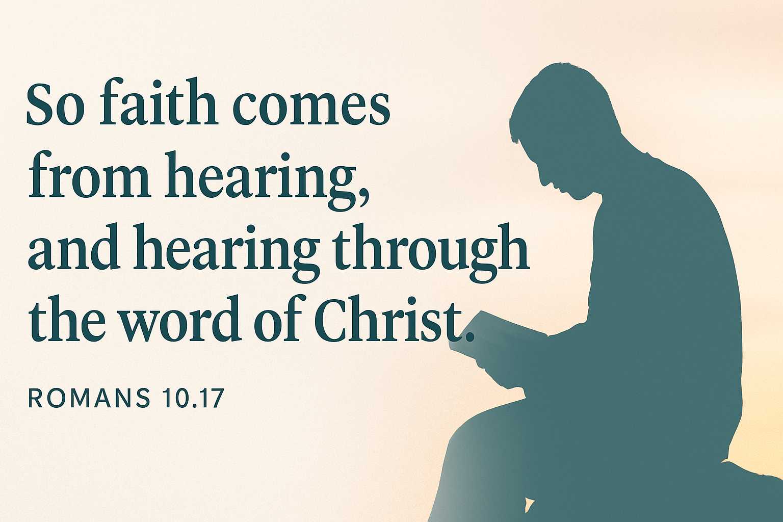 romans chapter 10:17 faith comes by hearing the word of God