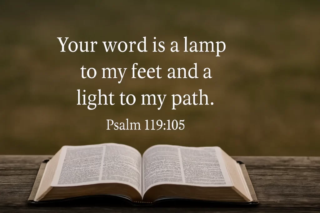Your word is s lamp for my feet