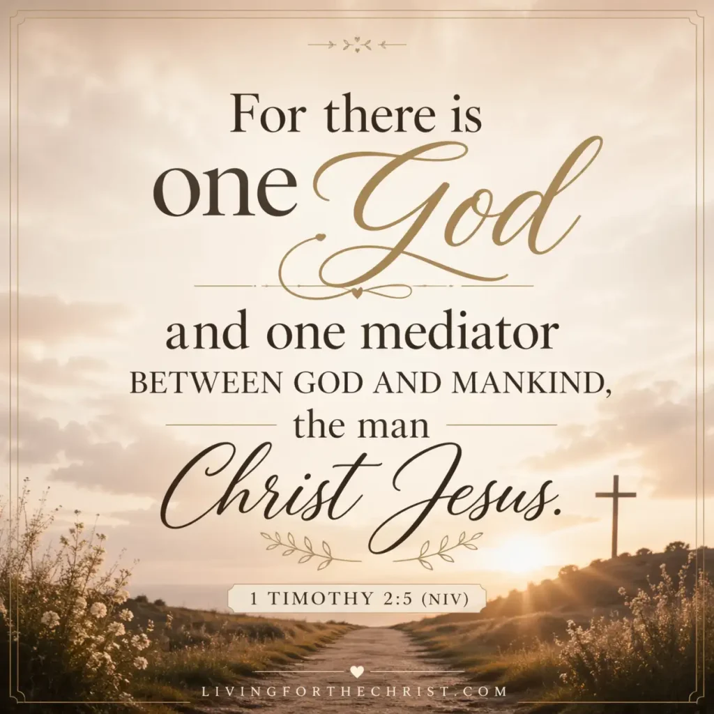 there is one God and one Mediator the man Christ Jesus 1 timothy 2-5