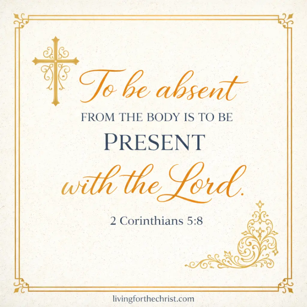 to be absent from the body is to be present wtih the Lord
